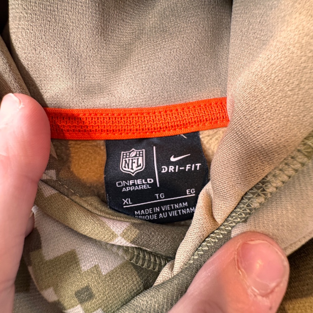 Nike New York Jets NFL Hoodie Sweatshirt Men Small Salute to Service Desert Camo - Picture 4 of 11